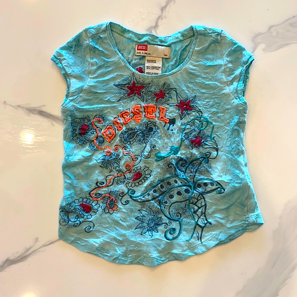 Diesel crinkle look tee